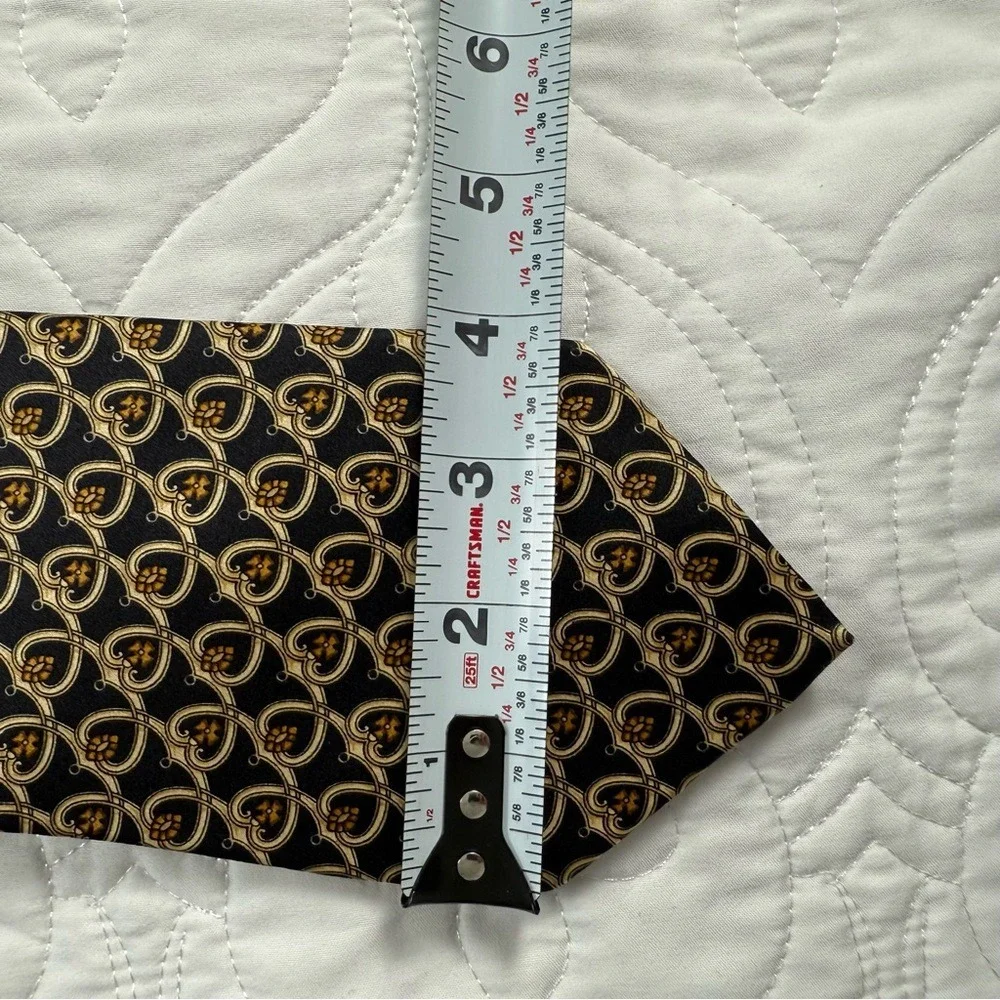 Zylos George‎ Machado Silk Set of 4 Ties Black, Red, Gold Patterns Men's EUC